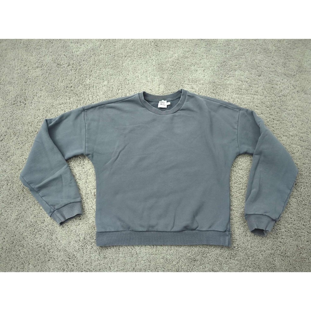 Princess Polly Pullover Sweatshirt Womens 2 Gray Crewneck Drop Shoulder Relaxed